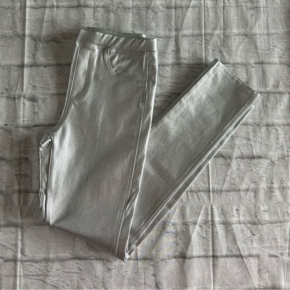 NWOT Metallic Silver Legging